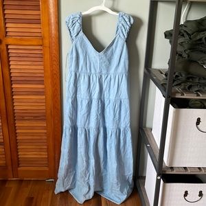 Old Navy Light Denim Midi Dress